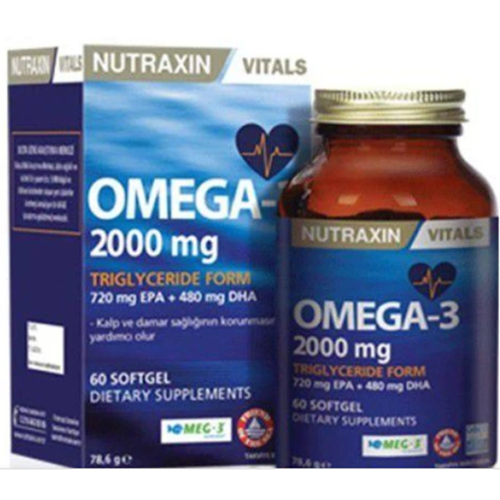 NUTRAXIN OMEGA 3 2000 MG 60 SOFTGEL