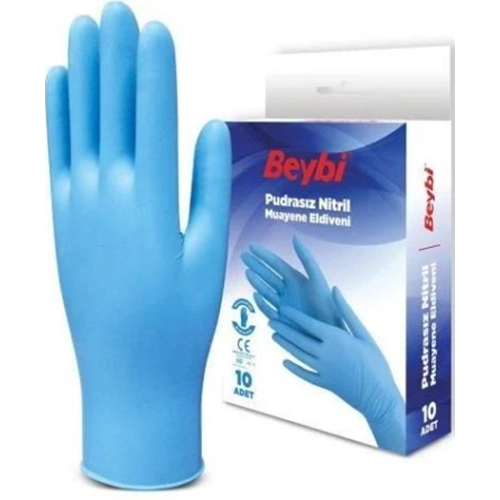 BEYBİ NİTRİL ELDİVEN PUDRASIZ 10 LU BEDENSİZ
