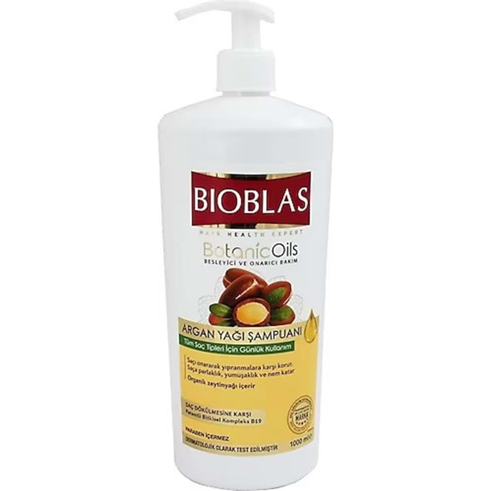 BIOBLAS BOTANİCOİLS ARGAN YAĞI ŞAMPUAN 1000 ML