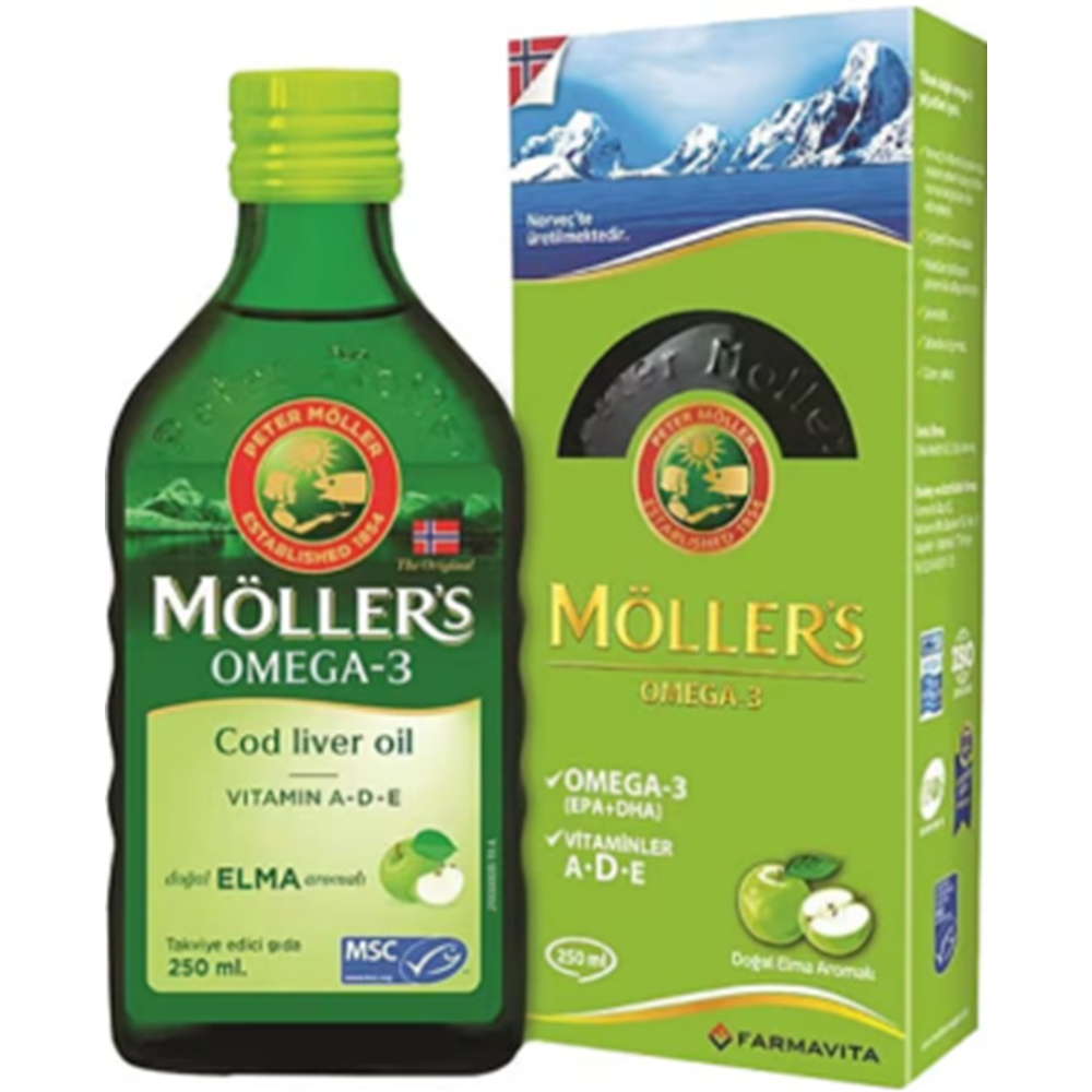MÖLLER'S OMEGA 3 ELMA AROMALI 250 ML